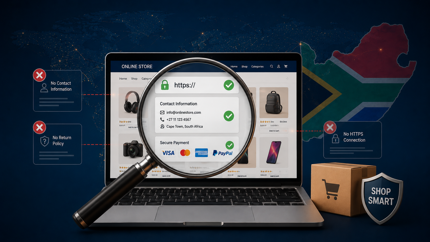 Checklist for spotting reputable online retailers when shopping internationally from South Africa